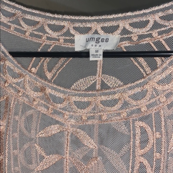Umgee Embroidered Sheer Lace Top - Picture 5 of 7